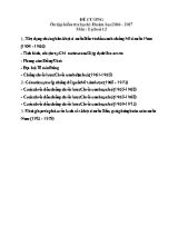 Đề cương ôn tập học kỳ II môn Lịch sử Lớp 12 - Năm học 2016-2017